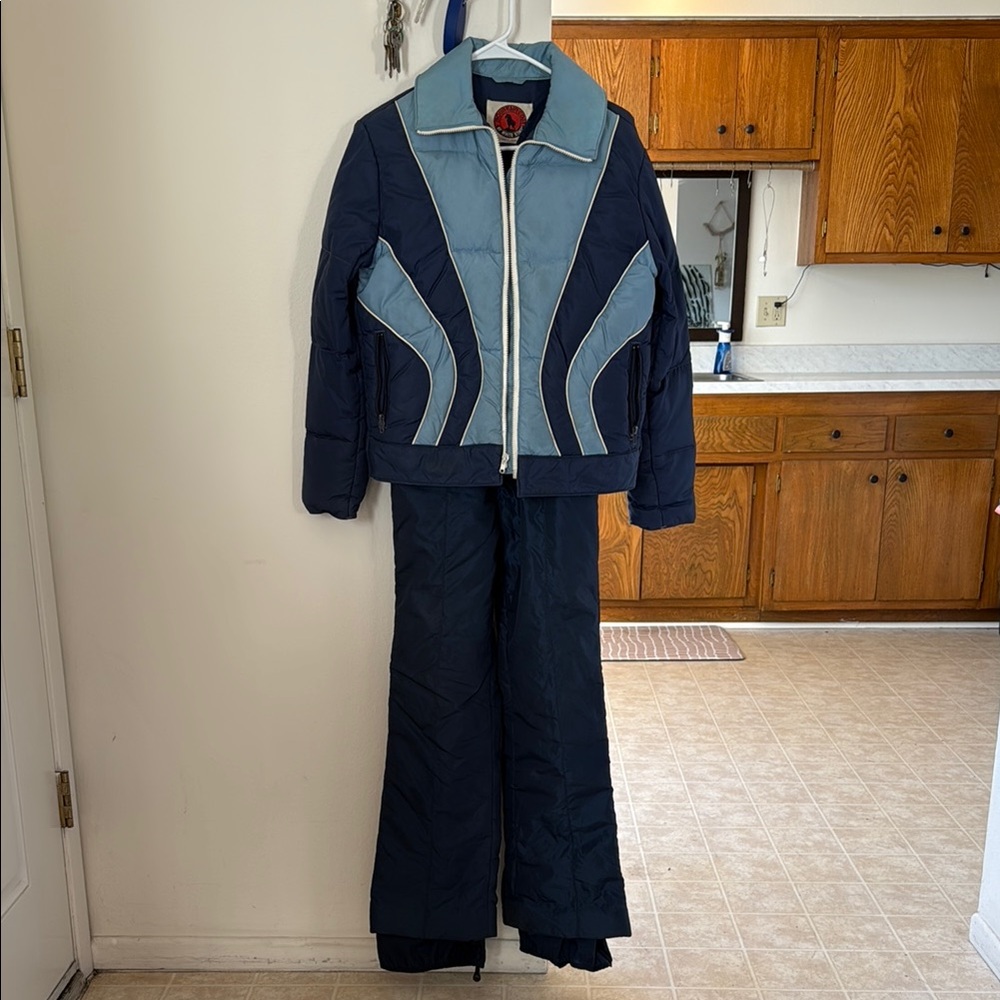 Vintage Blue Ski Suit